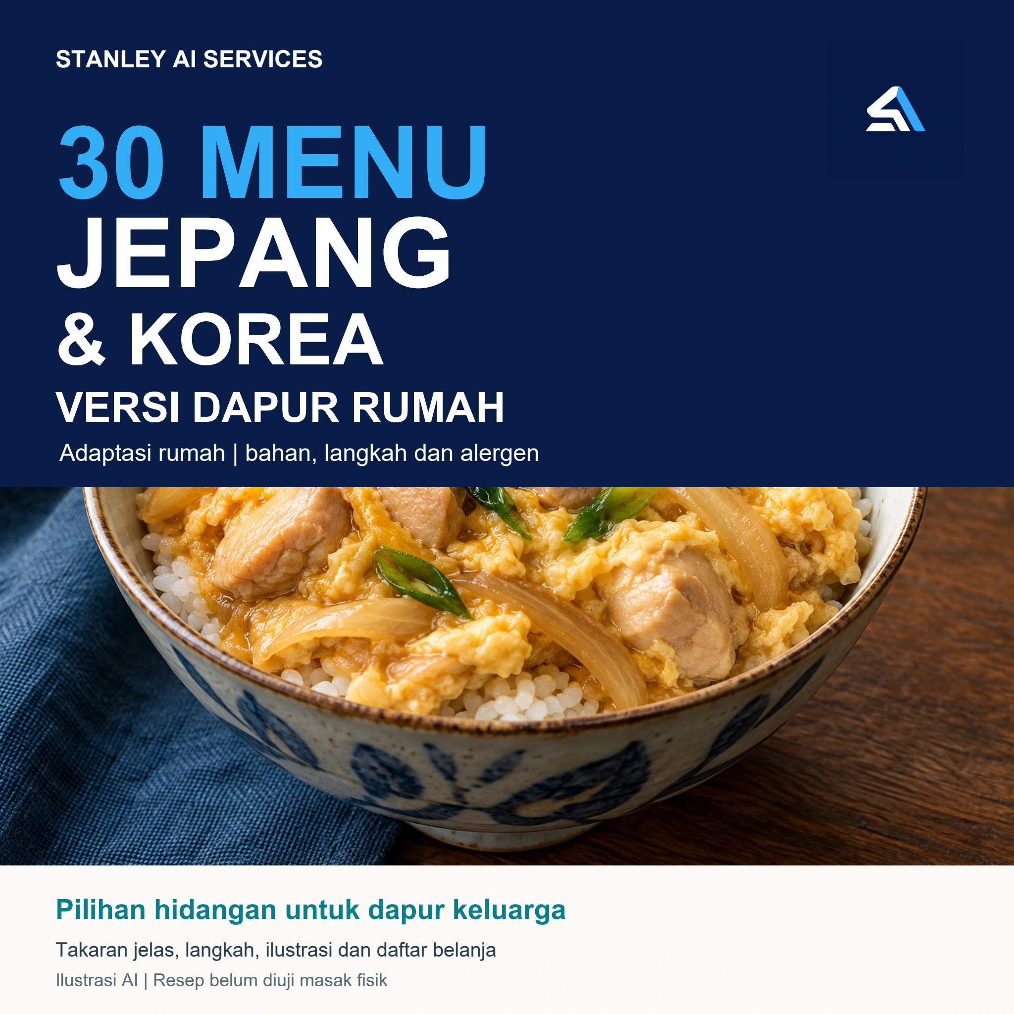 Cover 30 Menu Jepang dan Korea Versi Dapur Rumah
