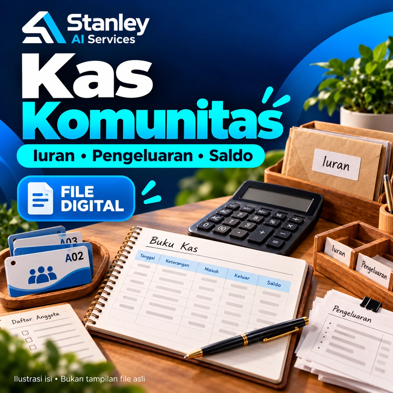 Cover Kas Komunitas — Iuran, Pengeluaran & Saldo