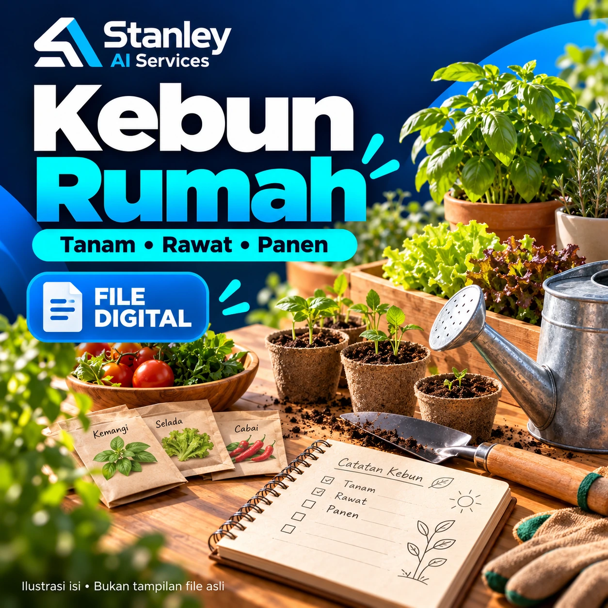 Cover Kebun Rumah — Tanam, Perawatan & Panen