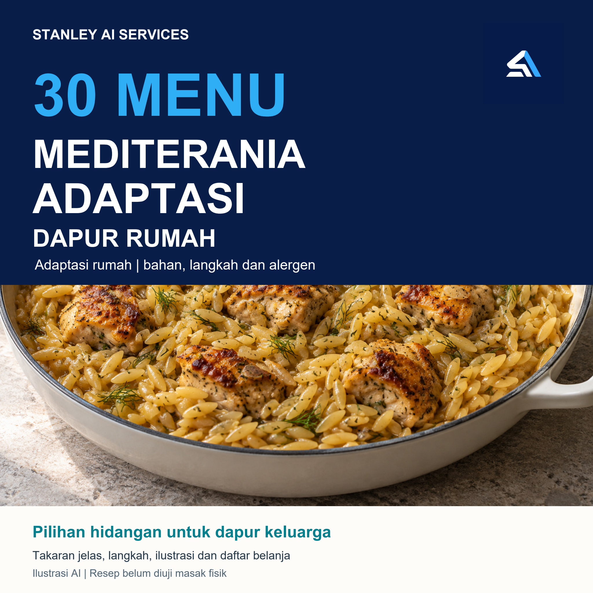 Cover 30 Menu Mediterania Adaptasi Dapur Rumah