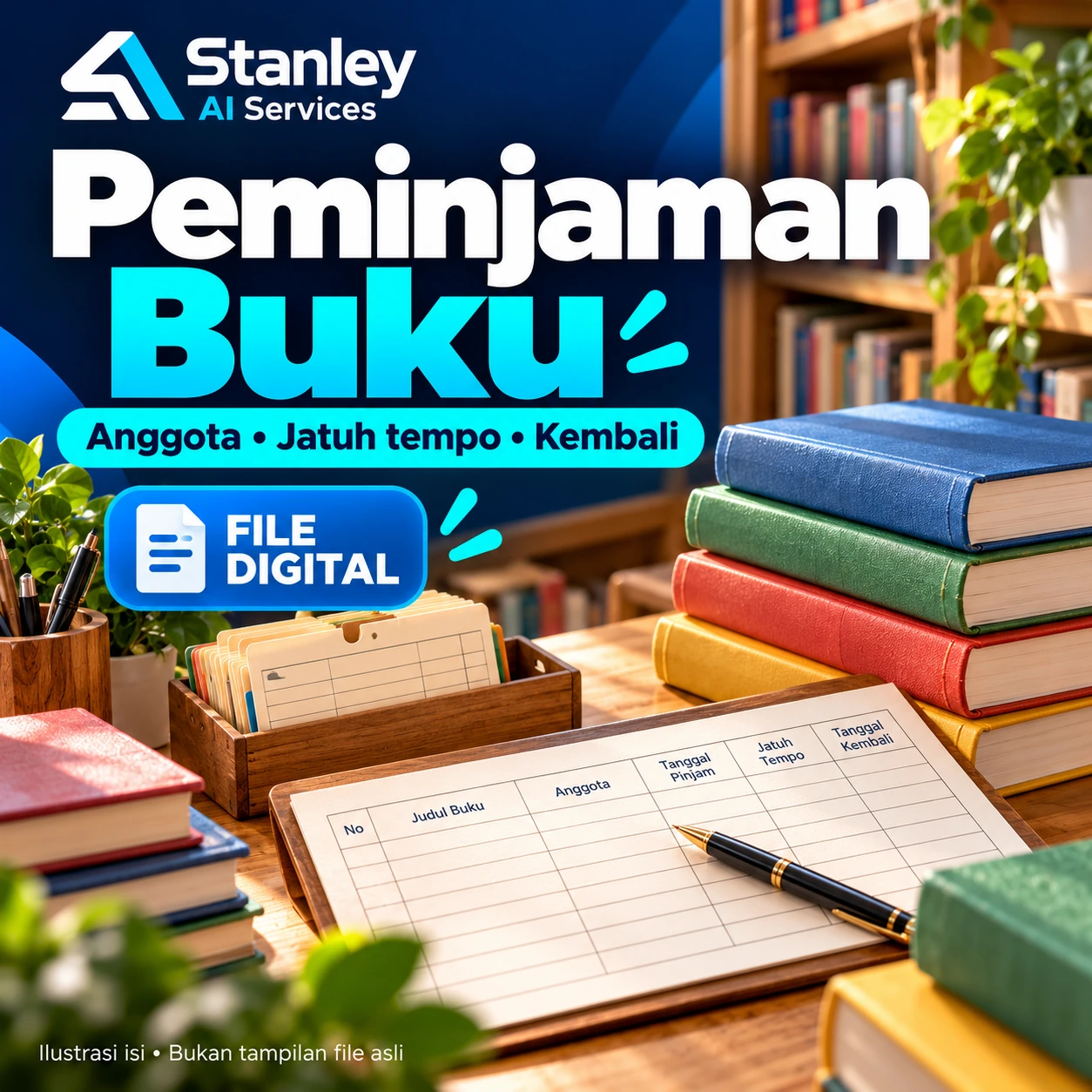 Cover Peminjaman Buku — Anggota, Jatuh Tempo & Pengembalian