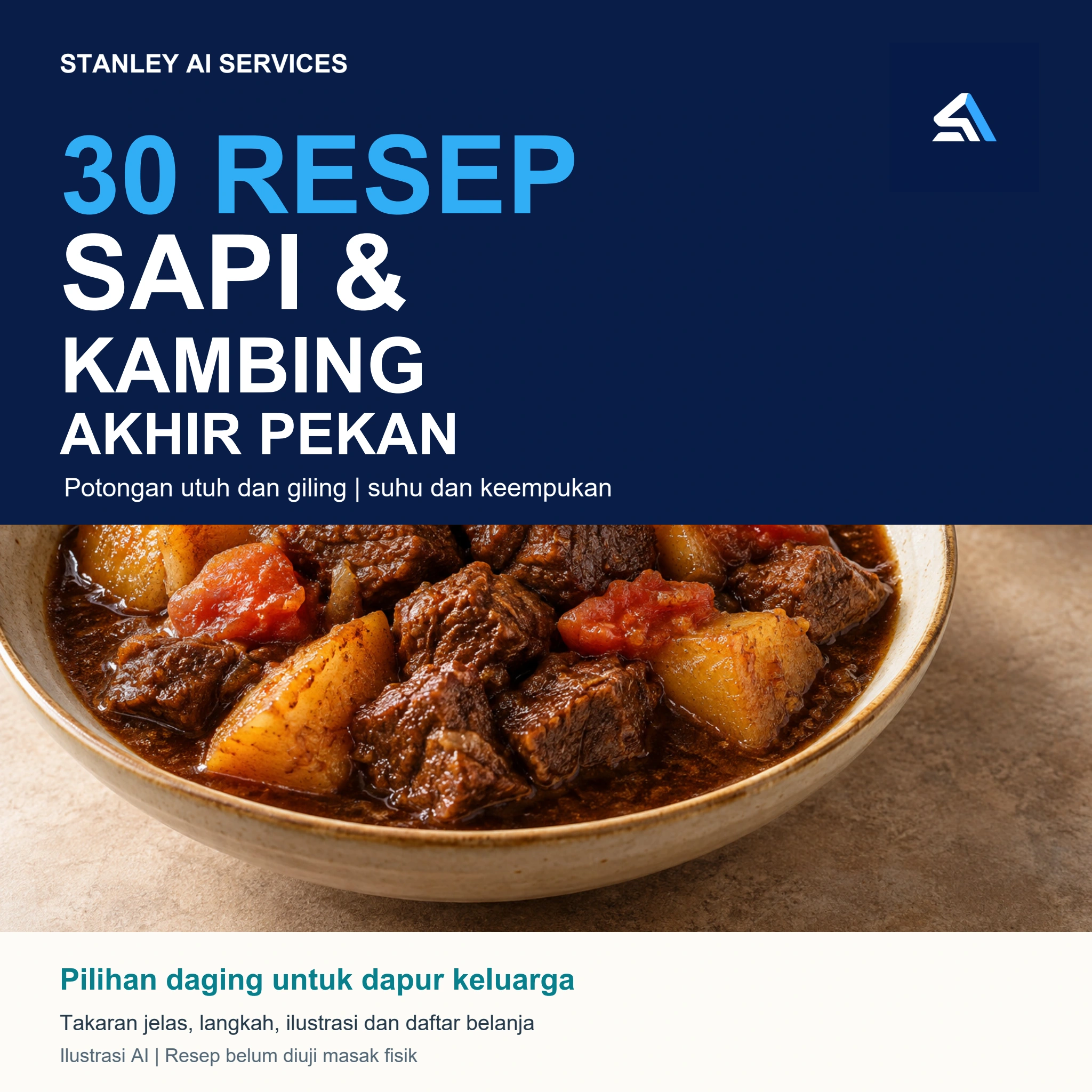 Cover 30 Resep Sapi dan Kambing untuk Akhir Pekan