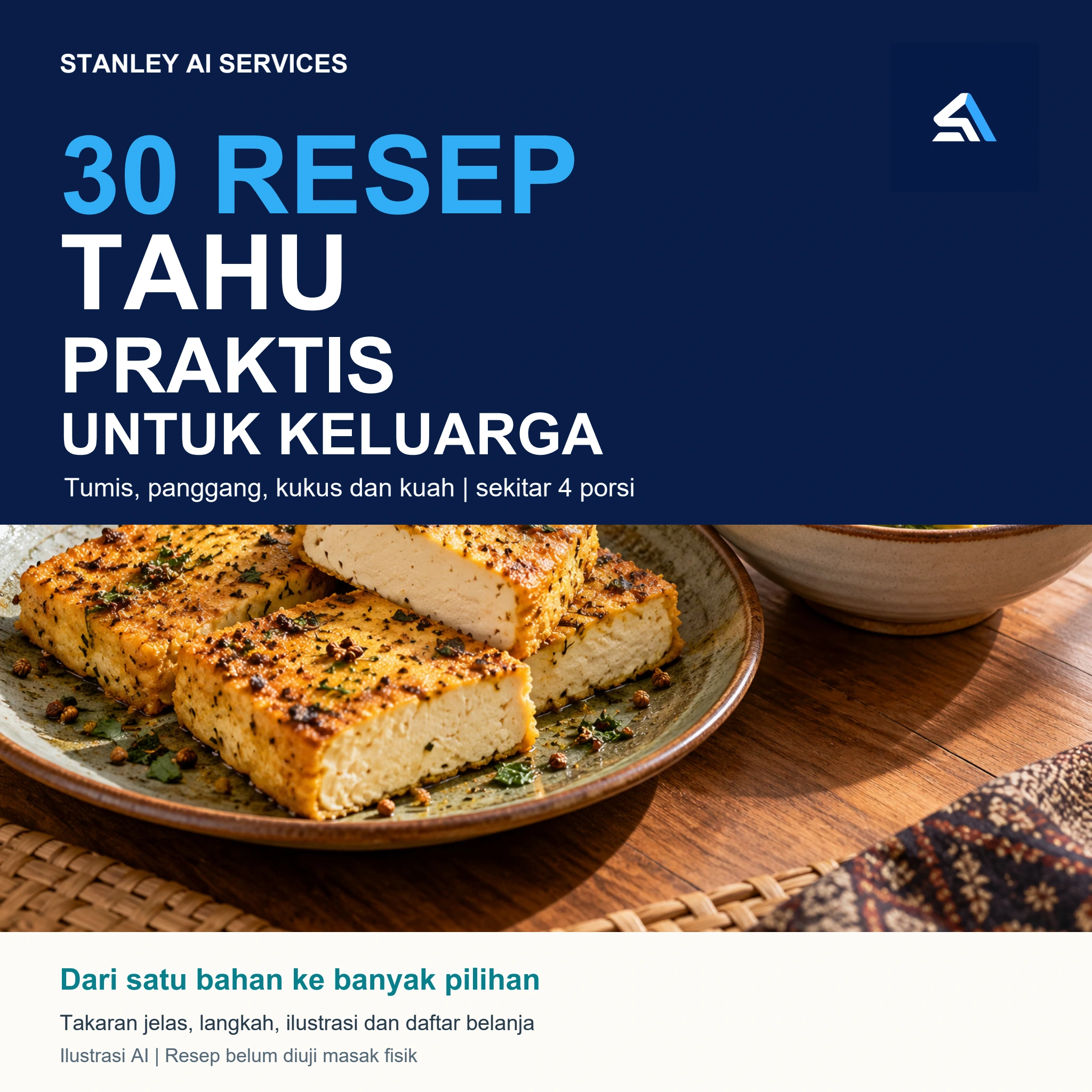 Cover 30 Resep Tahu Praktis untuk Keluarga